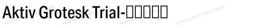 Aktiv Grotesk Trial字体转换
